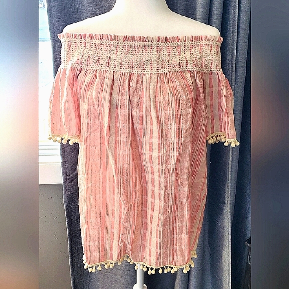 ANTIBES BLANC OFF THE SHOULDER TOP